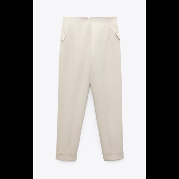 Zara EUC Cream Ankle Cropped Pants - Picture 9 of 11